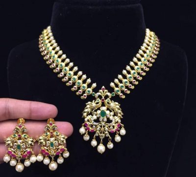 one gram gold jewellery indian necklaces
