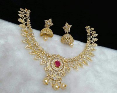 one gram gold necklace set