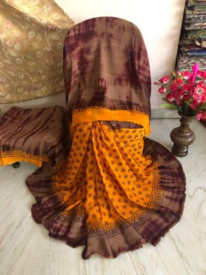hand block printed sarees