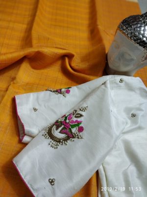 latest linen saree designs