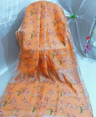 linen printed saree price