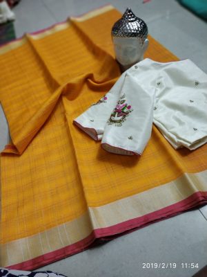 linen saree blouse designs pinterest