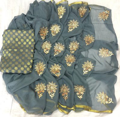 pure chiffon sarees with zari border