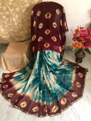pure georgette designer sarees online