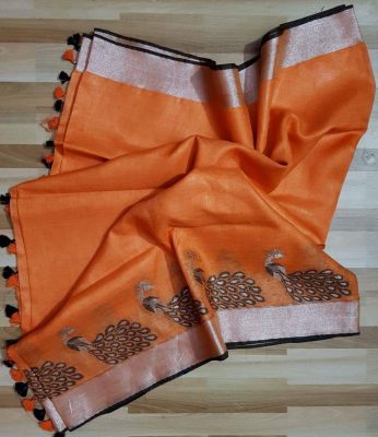 pure linen cotton sarees