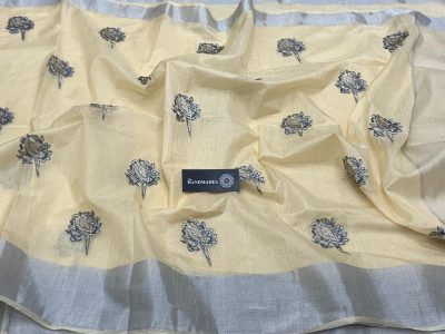 linen designer sarees