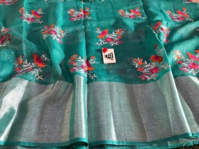 pure linen saree thread count