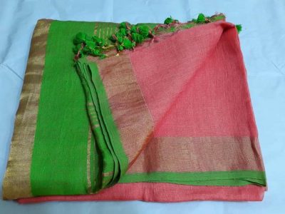 pure linen sarees price