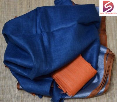 plain linen saree price