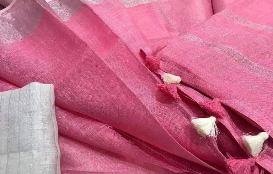 plain linen sarees