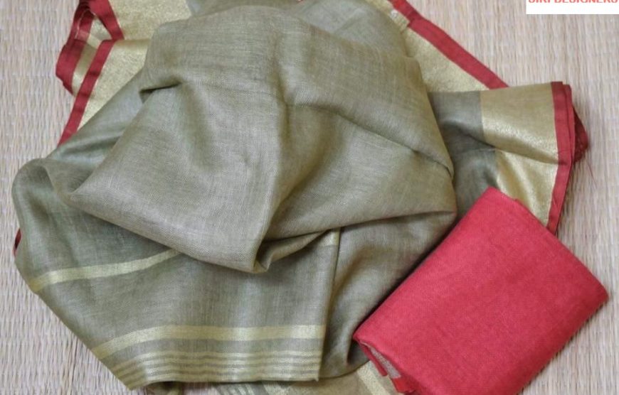 plain linen sarees online shopping