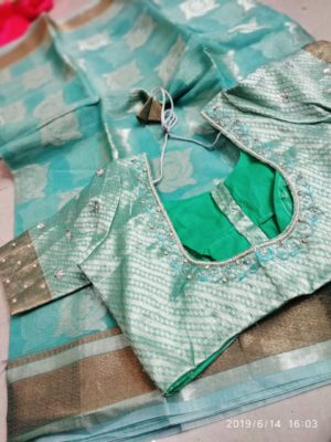 Beautiful kota saree collections with designer blouse (12)