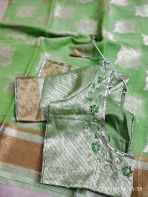 Beautiful kota saree collections with designer blouse (9)