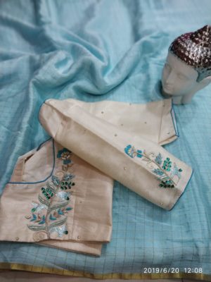 chiffon sarees with designer blouse (10)