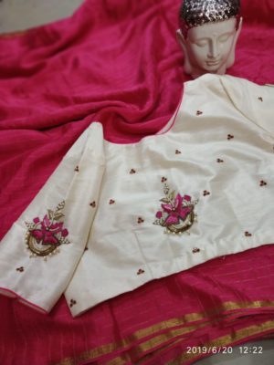 chiffon sarees with designer blouse (12)