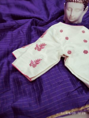 chiffon sarees with designer blouse (8)