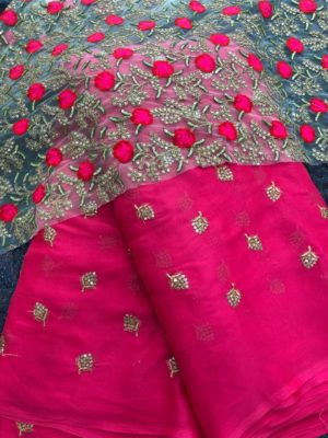 designer georgette sarees with blouse (4)