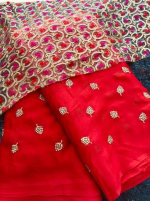 designer georgette sarees with blouse (5)