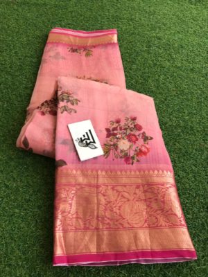 floral print organza sarees online with price (13)