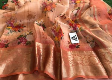 floral print organza sarees online with price (6)