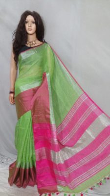 linen big border sarees (1)