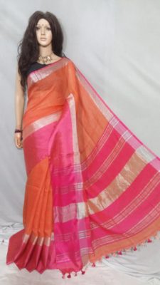 linen big border sarees (2)