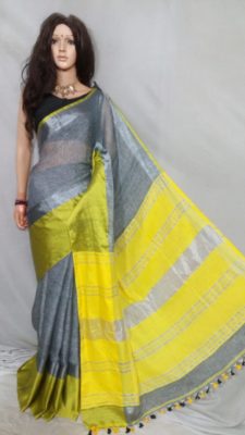 linen big border sarees (3)