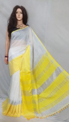 linen big border sarees (9)