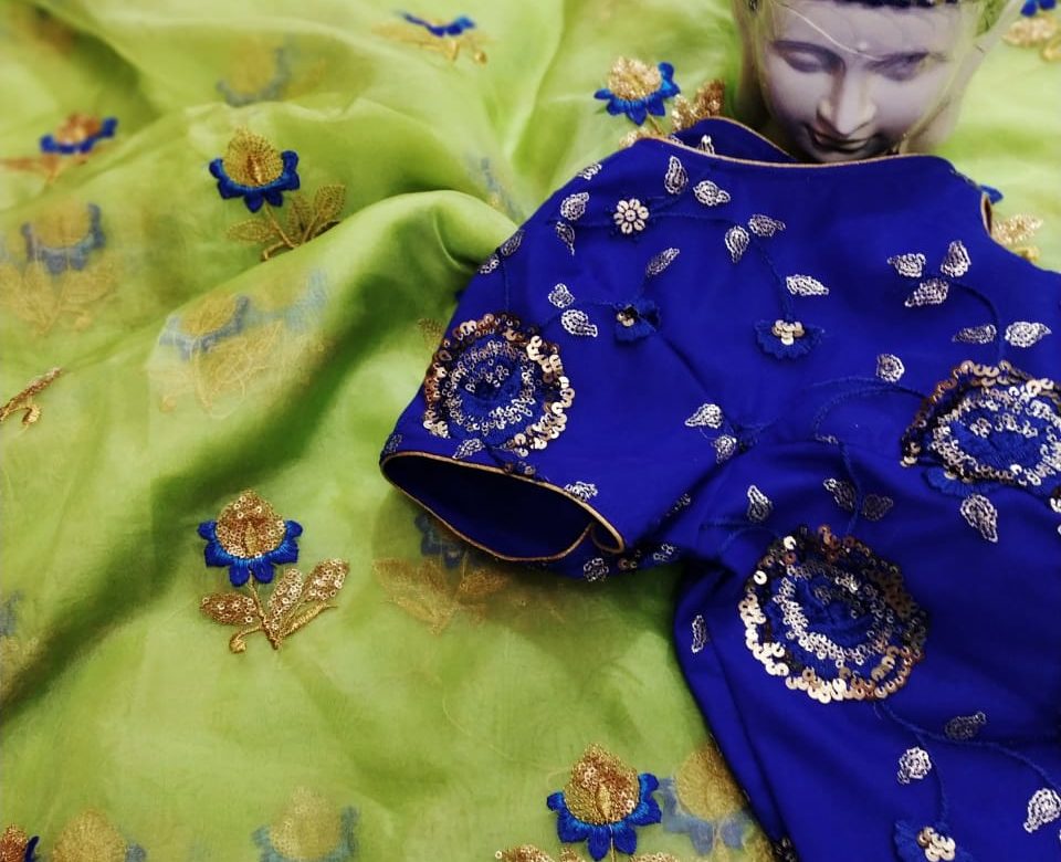 organza work sarees (1)