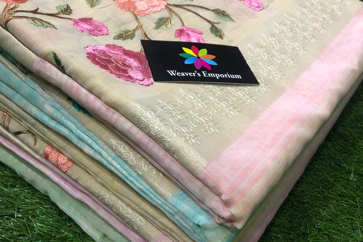 Beautifuyl chanderi silk sarees with embroidary (14)