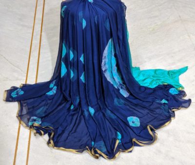 Chiffon sarees with shibori design (2)