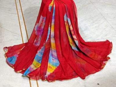 Chiffon sarees with shibori design (4)