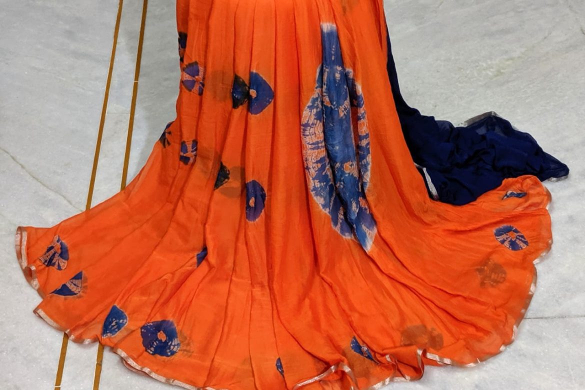 Chiffon sarees with shibori design (5)