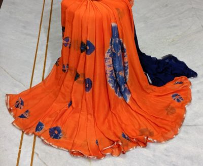 Chiffon sarees with shibori design (5)