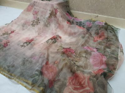 Fancy organza with digital print with blouse (14)