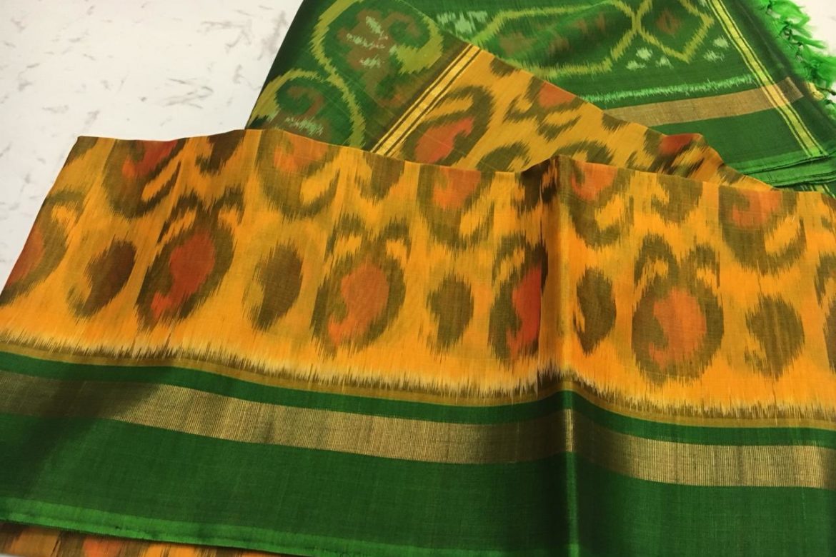 Handloom pure ikkat sico sarees with blouse (10)