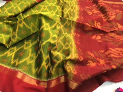 Handloom pure ikkat sico sarees with blouse (16)