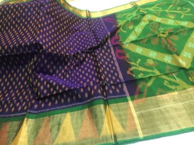 Handloom pure ikkat sico sarees with blouse (6)