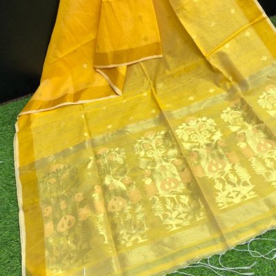 muslin cotton silk sarees with blouse (5)