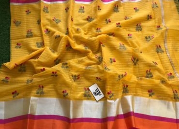 Kota sarees with embroidary with running blouse (4)