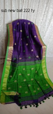 Linen by linen ball jamdhani sarees with blouse (8)