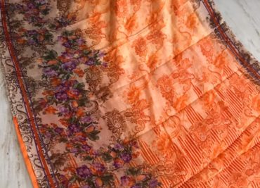 Linen soft silk sarees with digital print (13)