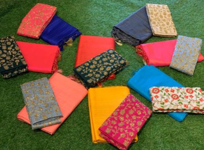 Milano silk sarees with designer blouse (2)