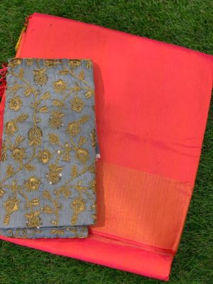 Milano silk sarees with designer blouse (5)