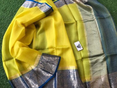 Organza handloom weaving sarees with blouse (1)