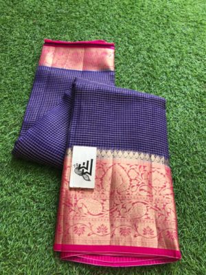 Organza handloom weaving sarees with blouse (5)