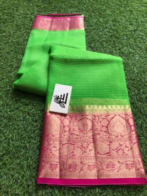 Organza handloom weaving sarees with blouse (6)