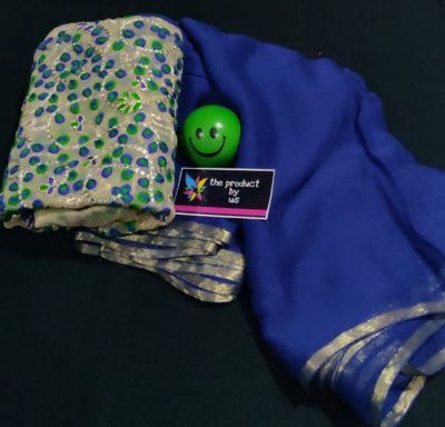 Plain chiffon sarees with designer blouse (7)