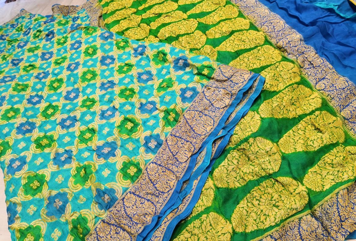 Pure banaras handloom georgette silk sarees (22)
