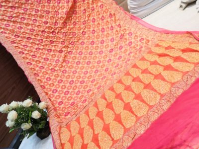 Pure banaras handloom georgette silk sarees (23)